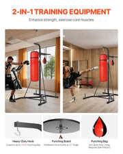 2 in 1 Punching Bag Stand, Steel Heavy Duty Workout Equipment, Adjustable Height Boxing Punching Bag and V952-SDZJSDJQJDJ6OB7RL001V0