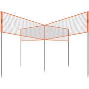 4-Way Volleyball Net, Adjustable Height Badminton Net Set for Backyard Beach Lawn, Outdoor Portable V952-SFPQW1414YC0XFM07V0