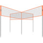 4-Way Volleyball Net, Adjustable Height Badminton Net Set for Backyard Beach Lawn, Outdoor Portable V952-SFPQW1414YC0XFM07V0