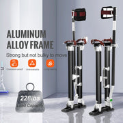 Drywall Stilts, 61-101.6 cm Adjustable Aluminum Tool Stilts with Protective Knee Pads, Durable and Non-slip V952-SGBGQYCHS2440P55RV0