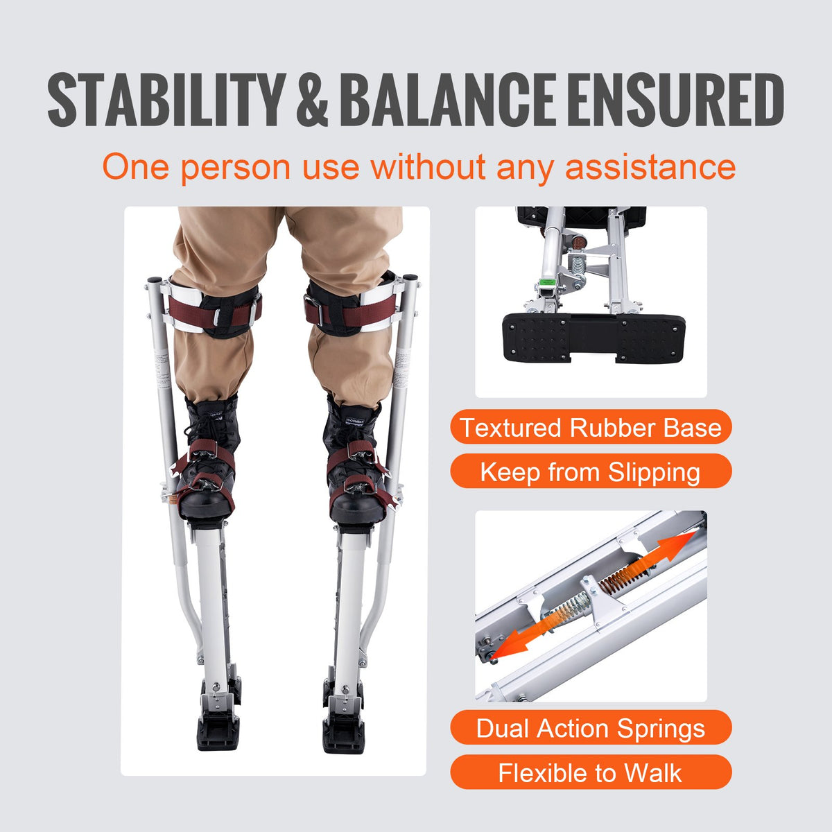 Drywall Stilts Aluminum Tool Stilts 45.7-76.2cm Adjustable Painting Taping V952-SGBGQYCYS1830LGZ6V0