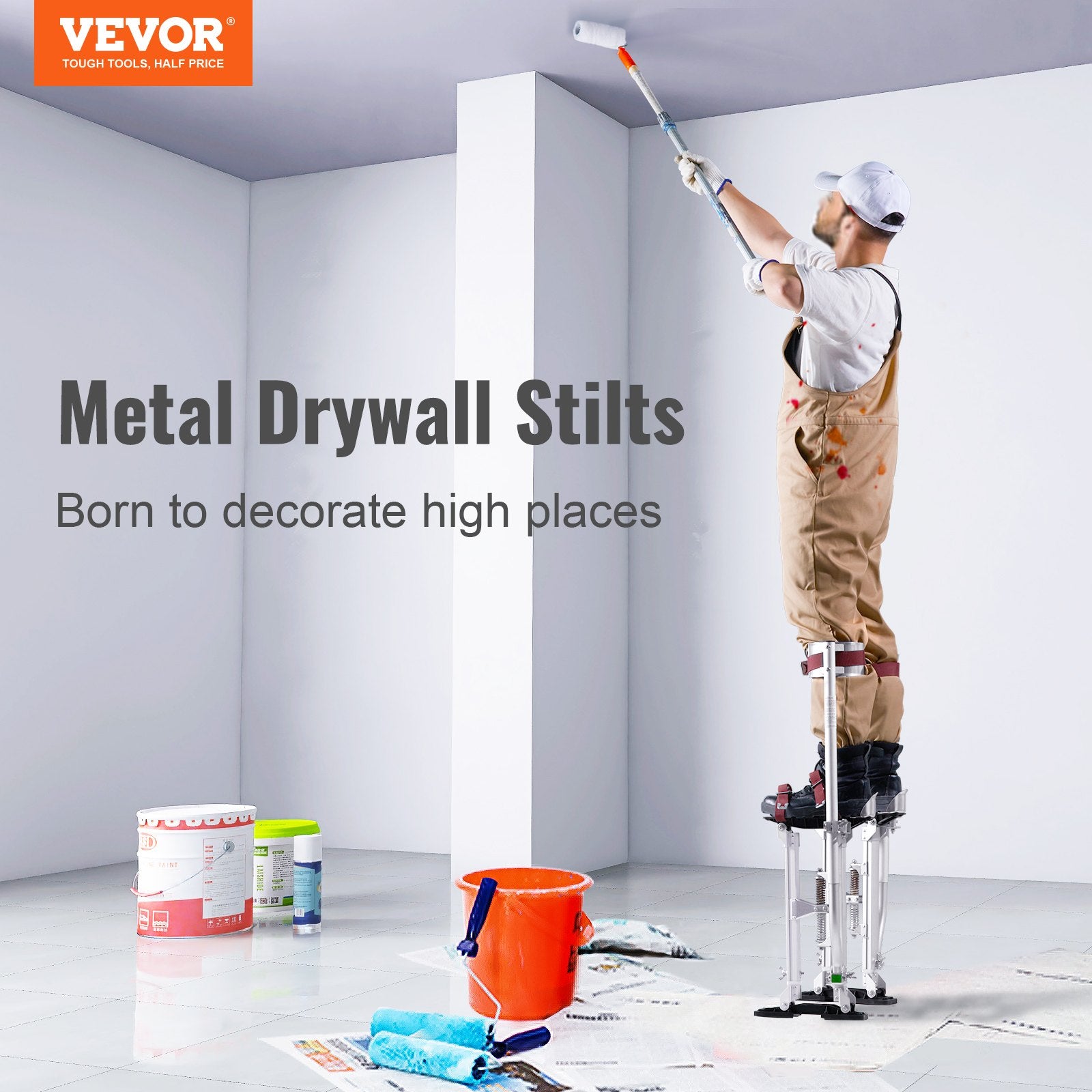 Drywall Stilts Aluminum Tool Stilts 45.7-76.2cm Adjustable Painting Taping V952-SGBGQYCYS1830LGZ6V0