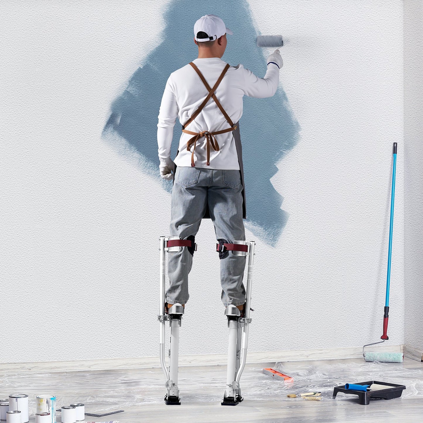 Drywall Stilts Aluminum Tool Stilts 45.7-76.2cm Adjustable Painting Taping V952-SGBGQYCYS1830LGZ6V0