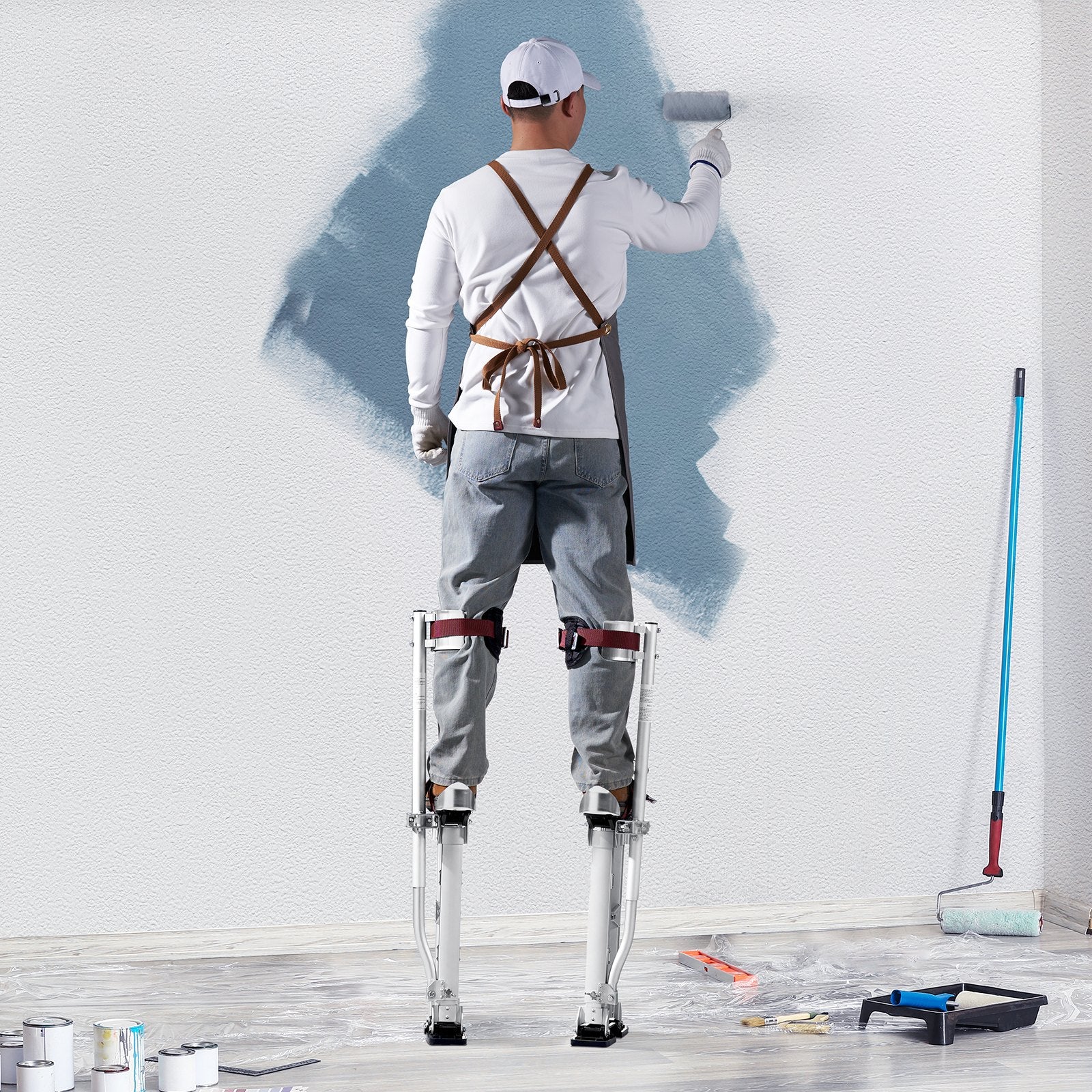 Drywall Stilts Aluminum Tool Stilts 45.7-76.2cm Adjustable Painting Taping V952-SGBGQYCYS1830LGZ6V0