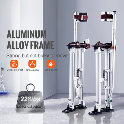 Drywall Stilts, 24''-40'' Adjustable Aluminum Tool Stilts with Protective Knee Pads, Durable and Non-Slip V952-SGBGQYCYS2440EE60V0