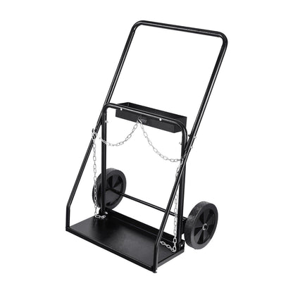 Dual Welding Cylinder Cart, Oxygen Acetylene Tank Cart with 440LBS Static Weight Capacity, 10-Inch Solid V952-SGC440LBS10ICQ7EUV0
