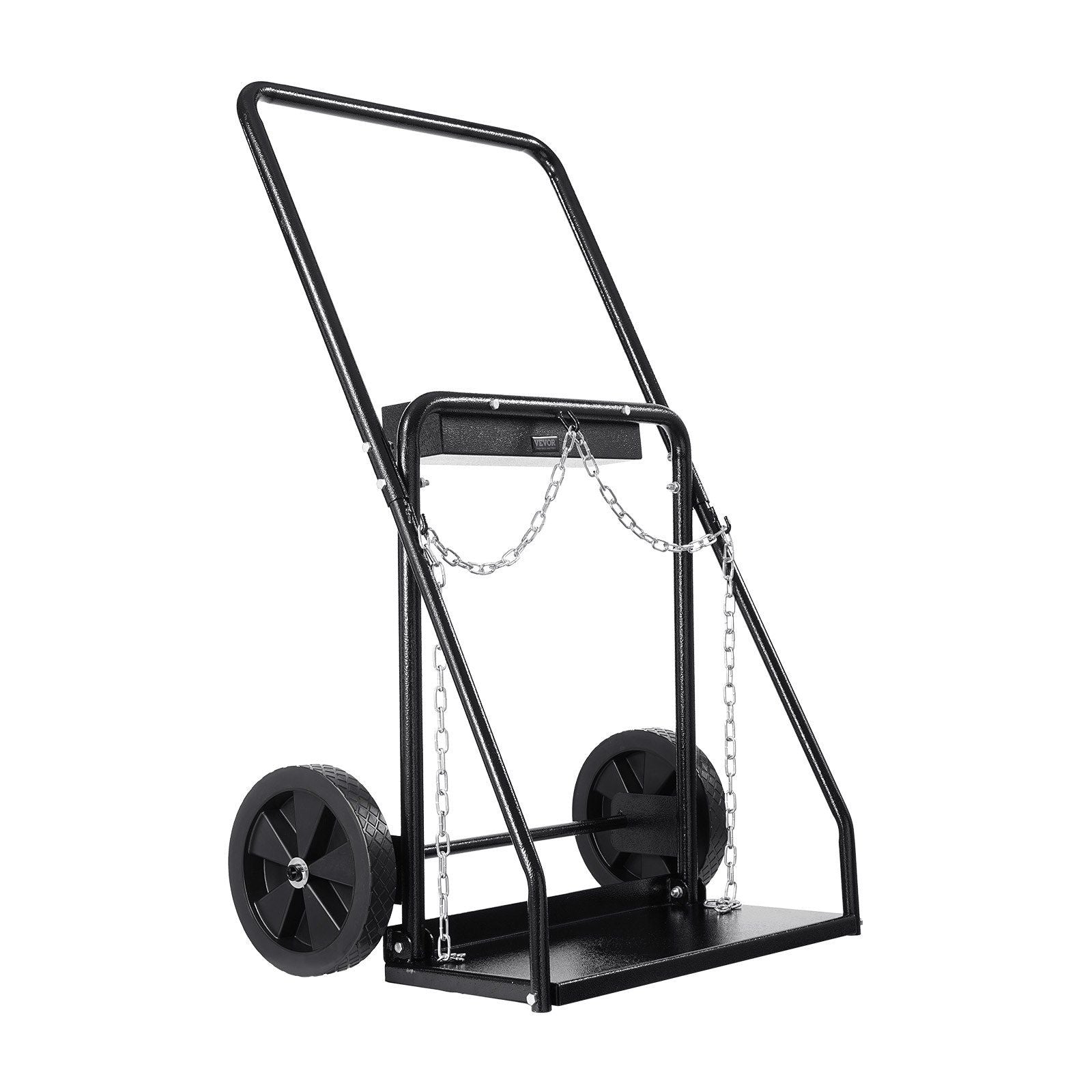 Dual Welding Cylinder Cart, Oxygen Acetylene Tank Cart with 440LBS Static Weight Capacity, 10-Inch Solid V952-SGC440LBS10ICQ7EUV0