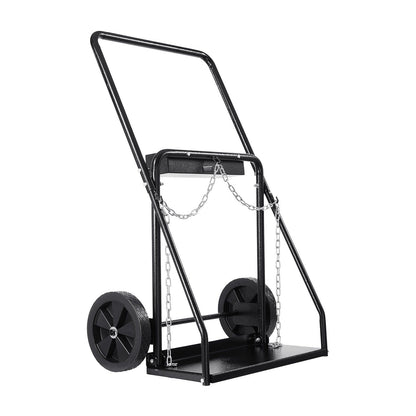 Dual Welding Cylinder Cart, Oxygen Acetylene Tank Cart with 440LBS Static Weight Capacity, 10-Inch Solid V952-SGC440LBS10ICQ7EUV0