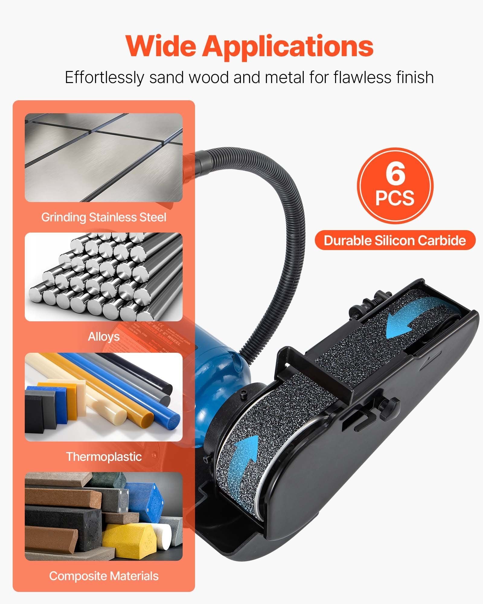 Sanding Belts, 50mm x 1066mm Belt Sander Sanding Belts, 6 PCS (Each of 36 40 60 80 100 120 Assorted Grits) V952-SGDTHG510TSG26OOE001V0