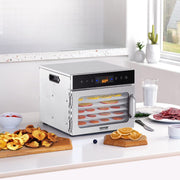Food Dehydrator Machine, 6 Stainless Steel Trays, 400W Electric Food Dryer with Adjustable Temperature & V952-SGHGJ400W6G01Z5W8V3