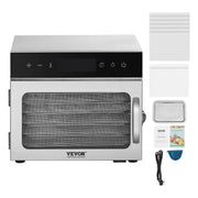 Food Dehydrator Machine, 6 Stainless Steel Trays, 400W Electric Food Dryer with Adjustable Temperature & V952-SGHGJ400W6G01Z5W8V3