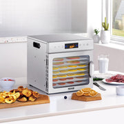 Food Dehydrator Machine, 8 Stainless Steel Trays, 400W Electric Food Dryer with Adjustable Temperature & V952-SGHGJ400W8CTHLWETV3