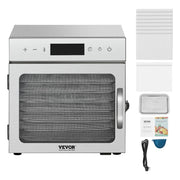 Food Dehydrator Machine, 8 Stainless Steel Trays, 400W Electric Food Dryer with Adjustable Temperature & V952-SGHGJ400W8CTHLWETV3