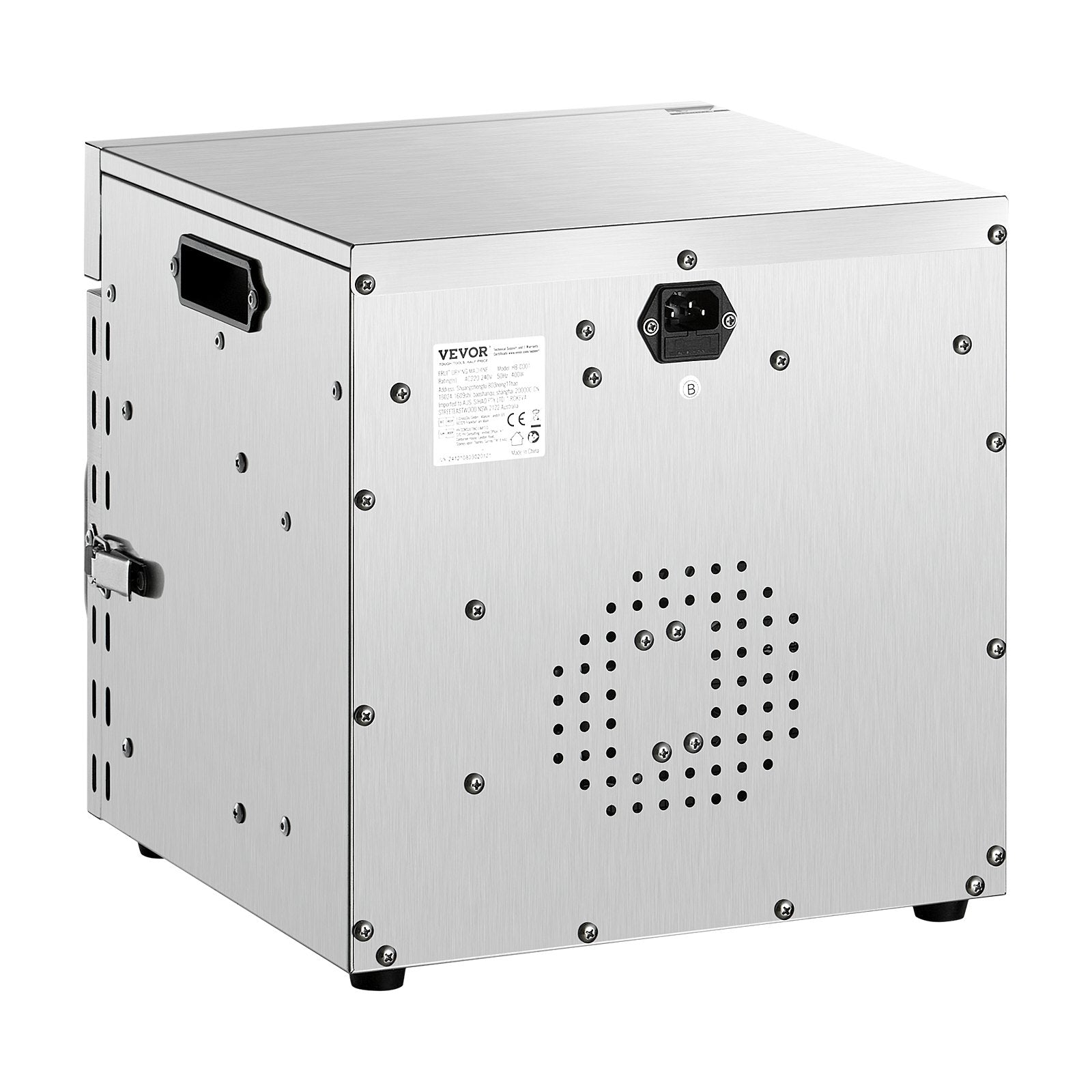 Food Dehydrator Machine, 8 Stainless Steel Trays, 400W Electric Food Dryer with Adjustable Temperature & V952-SGHGJ400W8CTHLWETV3