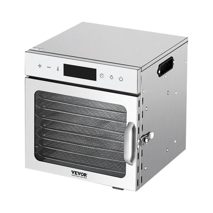 Food Dehydrator Machine, 8 Stainless Steel Trays, 400W Electric Food Dryer with Adjustable Temperature & V952-SGHGJ400W8CTHLWETV3