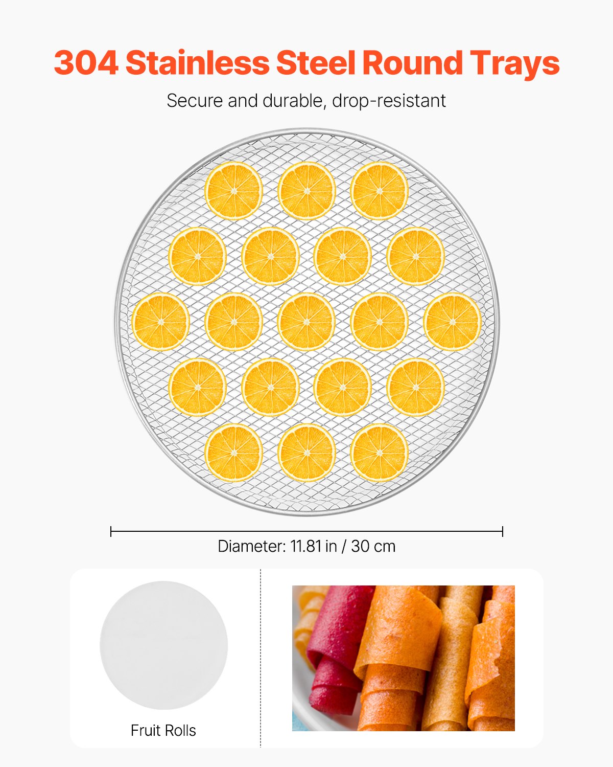 12 Trays Rotary Food Dehydrator Machine Stainless Steel 800W Fruit Drying V952-SGHGJ800W12CKZAQ8V3