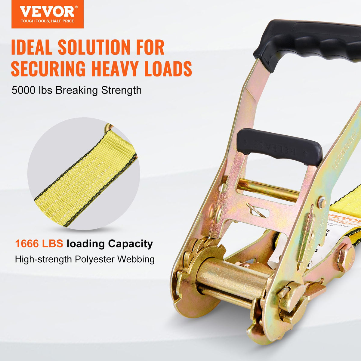 4 Pack Ratchet Tie Down Straps 5000 lbs 2 V952-SGJLDSGJ2X154A5JAV0