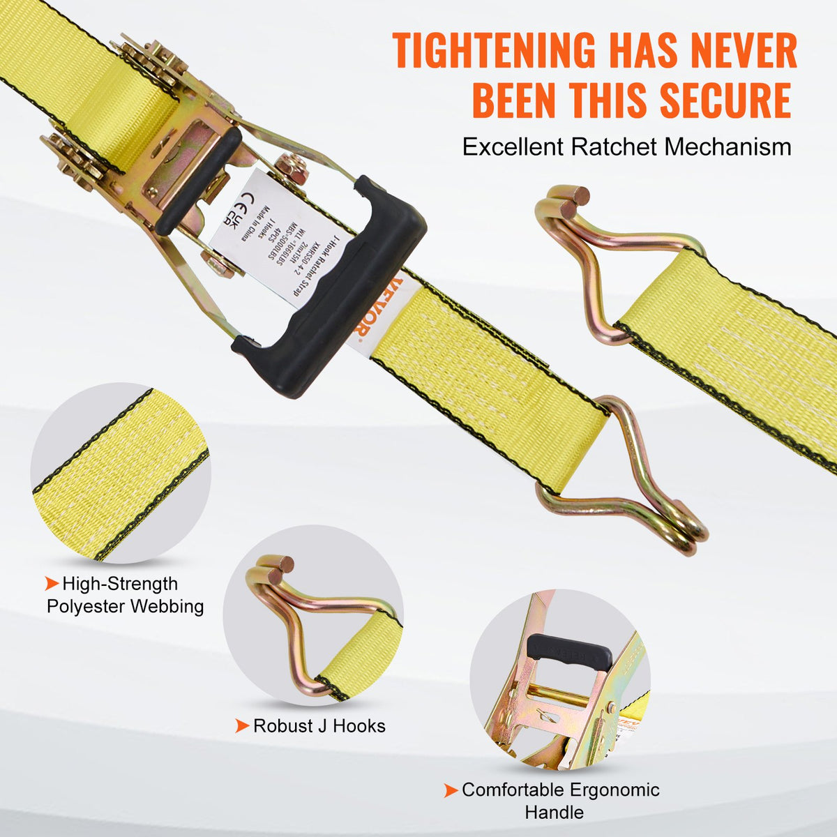 4 Pack Ratchet Tie Down Straps 5000 lbs 2 V952-SGJLDSGJ2X154A5JAV0