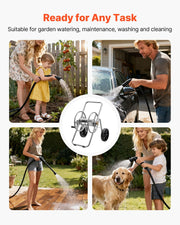 Water Hose Reel Cart, 6096/9144 cm High-Pressure Garden Hose Cart, Hoses Reel Carts with Two Wheels, Handle & V952-SGJPC2JLTG20Y0269001V0
