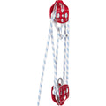 Twin Sheave Block and Tackle 1.09-1.27cm 3048-6096cm Twin Sheave Block with Braid Rope 30-35KN 2994-3495KGS V952-SHLSJTZ12MM61MJLSV0