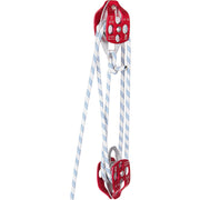Twin Sheave Block and Tackle 1.09-1.27cm 3048-6096cm Twin Sheave Block with Braid Rope 30-35KN 2994-3495KGS V952-SHLSJTZ12MM61MJLSV0