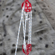 Twin Sheave Block and Tackle 1.09-1.27cm 3048-6096cm Twin Sheave Block with Braid Rope 30-35KN 2994-3495KGS V952-SHLSJTZ12MM61MJLSV0