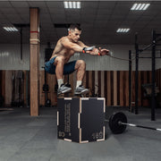 3 in 1 Plyometric Jump Box, 16/14/12 Inch Wooden Plyo Box, Platform & Jumping Agility Box, Anti-Slip Fitness V952-SHYTX161412Y7DDXDV0
