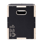 3 in 1 Plyometric Jump Box, 16/14/12 Inch Wooden Plyo Box, Platform & Jumping Agility Box, Anti-Slip Fitness V952-SHYTX161412Y7DDXDV0