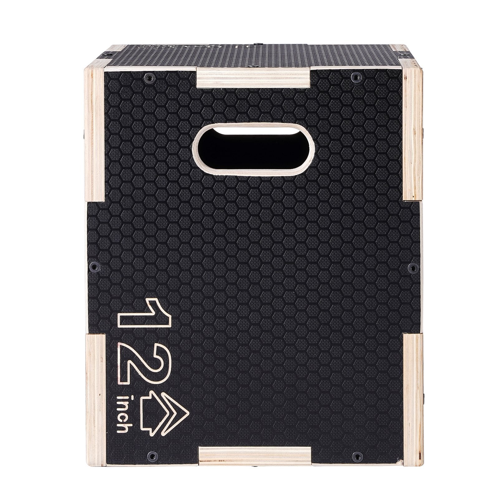 3 in 1 Plyometric Jump Box, 16/14/12 Inch Wooden Plyo Box, Platform & Jumping Agility Box, Anti-Slip Fitness V952-SHYTX161412Y7DDXDV0