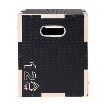 3 in 1 Plyometric Jump Box, 16/14/12 Inch Wooden Plyo Box, Platform & Jumping Agility Box, Anti-Slip Fitness V952-SHYTX161412Y7DDXDV0