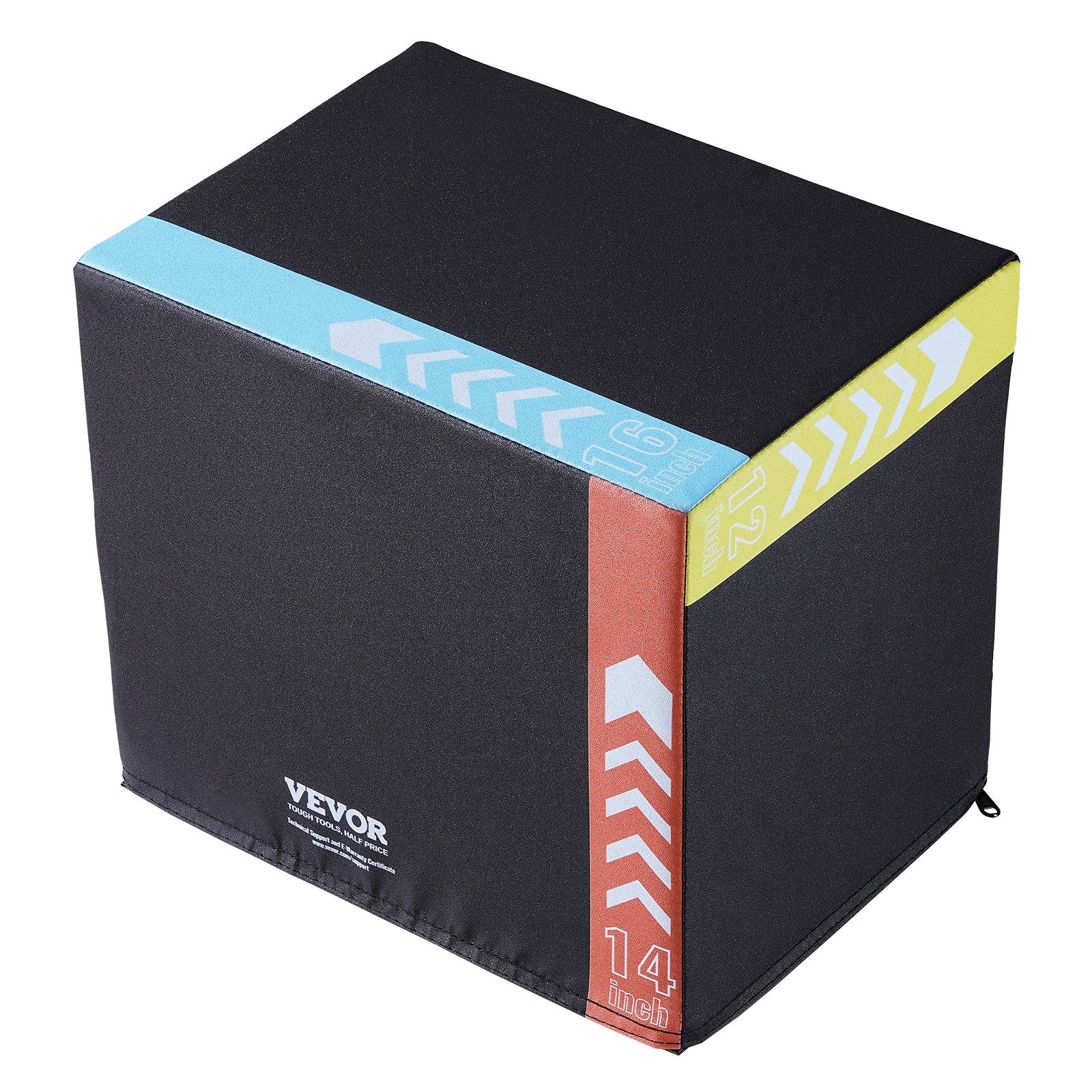 3 in 1 Plyometric Jump Box, 16/14/12 Inch Cotton Plyo Box, Platform & Jumping Agility Box, Anti-Slip Fitness V952-SHYTX161412YKXBJSV0