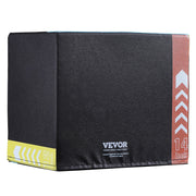 3 in 1 Plyometric Jump Box, 16/14/12 Inch Cotton Plyo Box, Platform & Jumping Agility Box, Anti-Slip Fitness V952-SHYTX161412YKXBJSV0