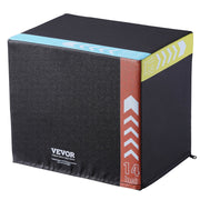 3 in 1 Plyometric Jump Box, 16/14/12 Inch Cotton Plyo Box, Platform & Jumping Agility Box, Anti-Slip Fitness V952-SHYTX161412YKXBJSV0