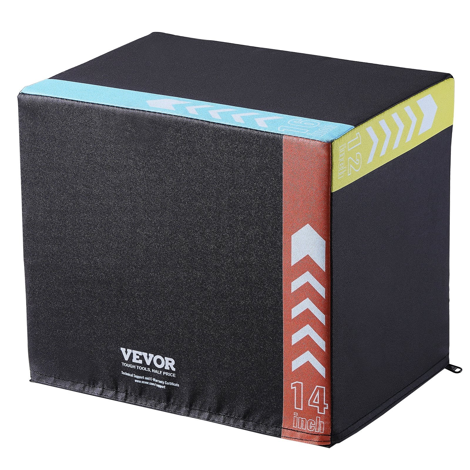 3 in 1 Plyometric Jump Box, 16/14/12 Inch Cotton Plyo Box, Platform & Jumping Agility Box, Anti-Slip Fitness V952-SHYTX161412YKXBJSV0