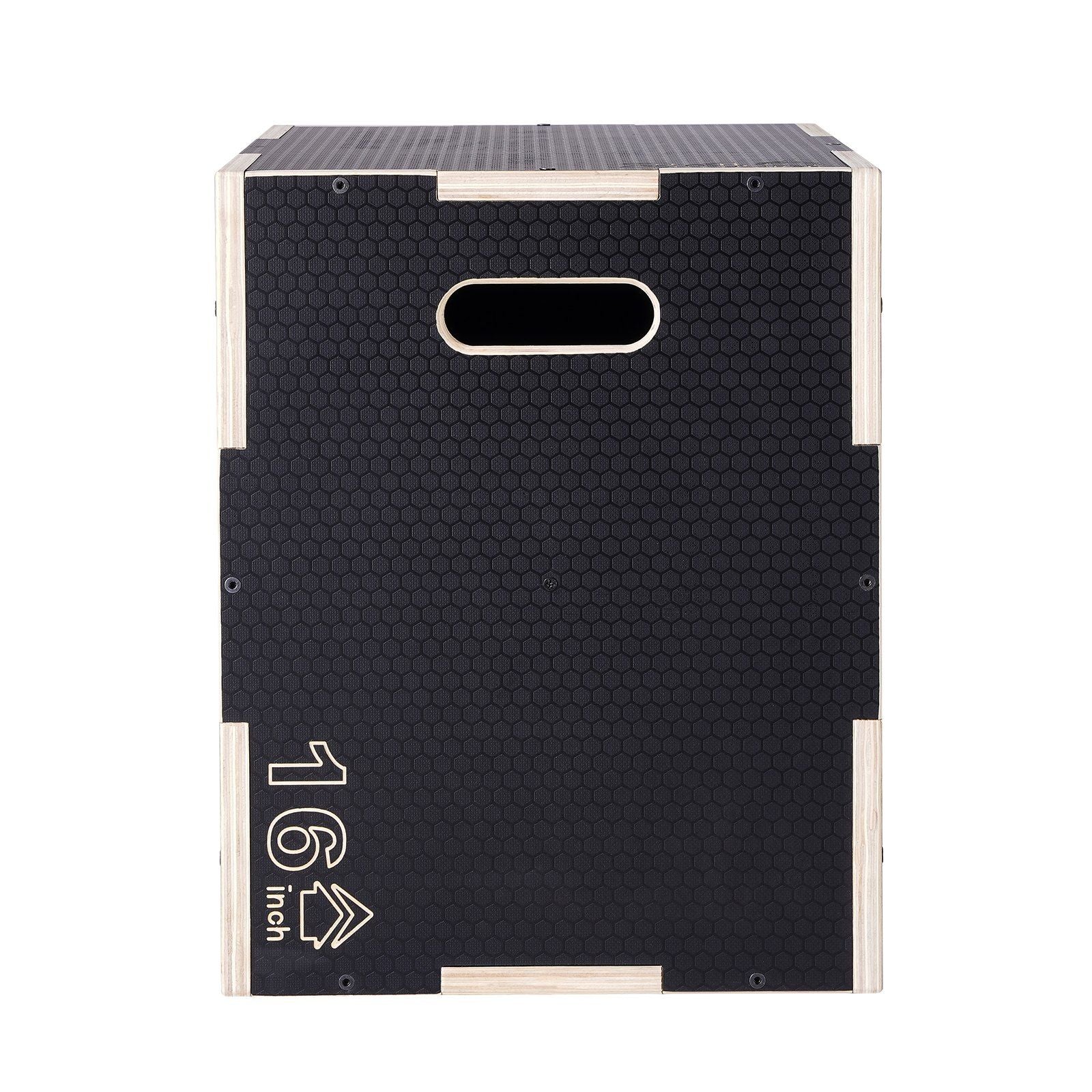 3 in 1 Plyometric Jump Box, 24/20/16 Inch Wooden Plyo Box, Platform & Jumping Agility Box, Anti-Slip Fitness V952-SHYTX242016YZO8I2V0