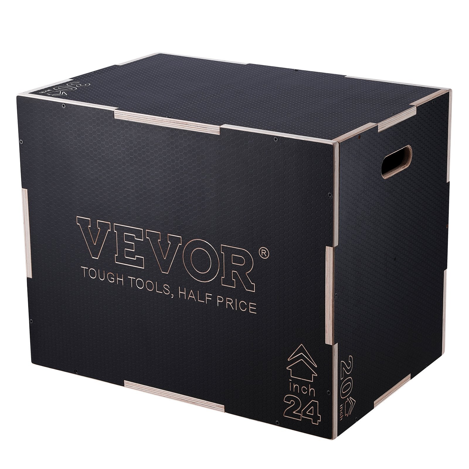 3 in 1 Plyometric Jump Box, 30/24/20 Inch Wooden Plyo Box, Platform & Jumping Agility Box, Anti-Slip Fitness V952-SHYTX302420YJ3BI5V0
