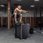 3 in 1 Plyometric Jump Box, 30/24/20 Inch Wooden Plyo Box, Platform & Jumping Agility Box, Anti-Slip Fitness V952-SHYTX302420YJ3BI5V0