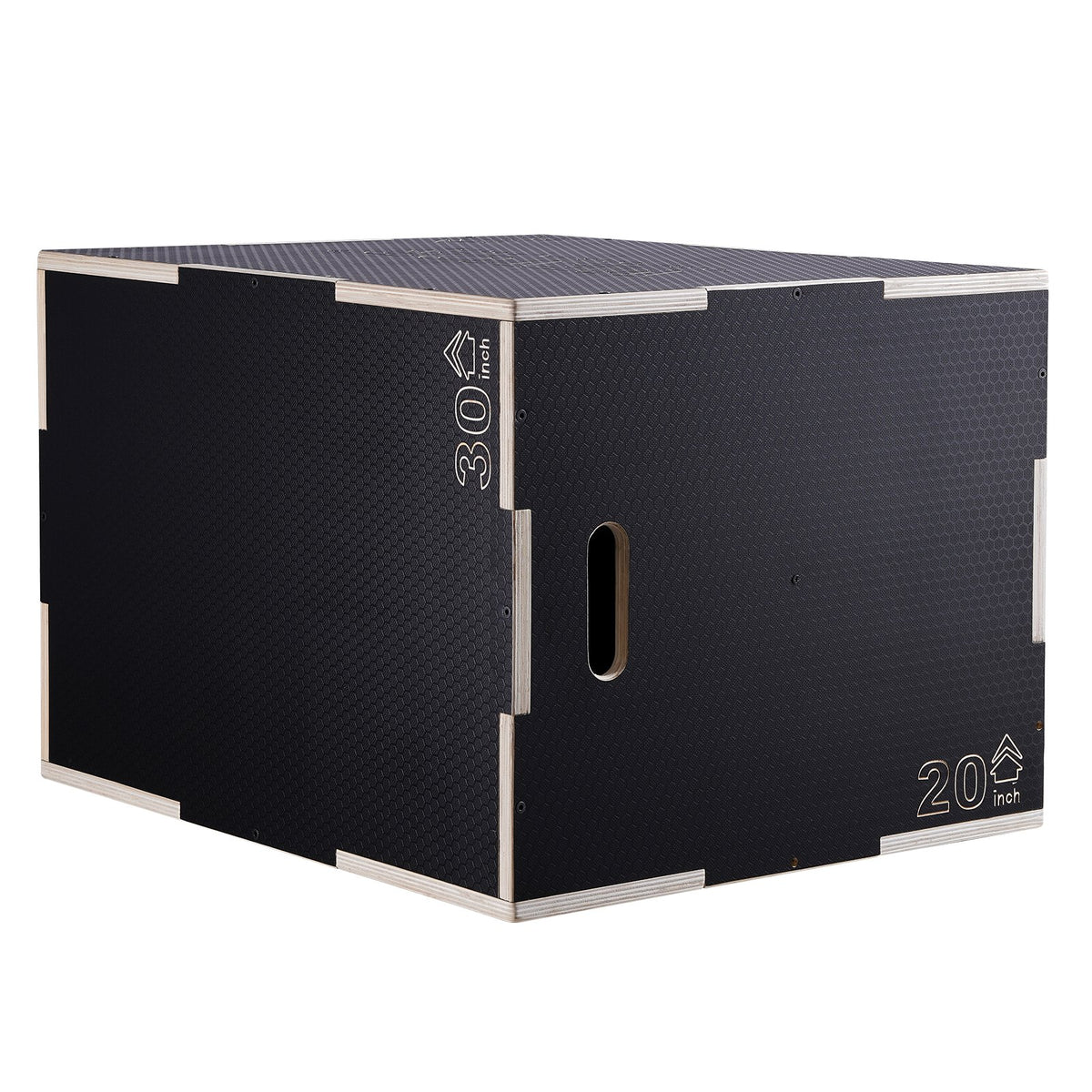 3 in 1 Plyometric Jump Box, 30/24/20 Inch Wooden Plyo Box, Platform & Jumping Agility Box, Anti-Slip Fitness V952-SHYTX302420YJ3BI5V0