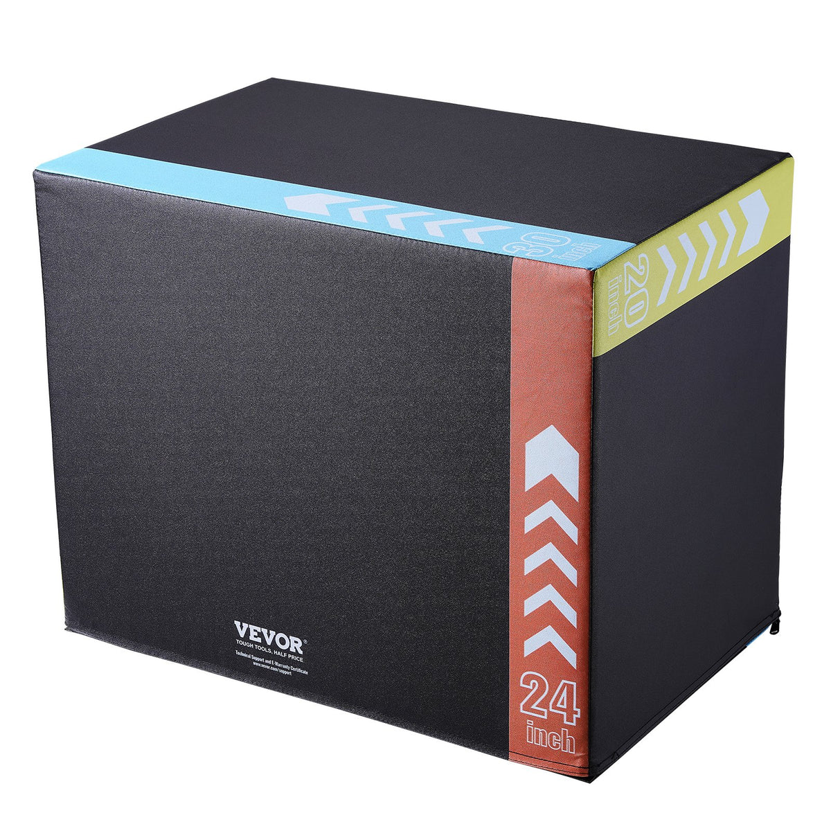 3 in 1 Plyometric Jump Box, 30/24/20 Inch Foam Plyo Box, Platform & Jumping Agility Box, Anti-Slip Fitness V952-SHYTX302420YSODG2V0