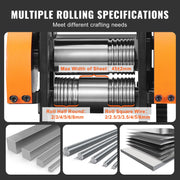 Rolling Mill, 1.77"/45 mm Jewelry Rolling Mill Machine, 1: 2.4 Gear Ratio, 3-in-1 Multi-function Rolling V952-SHYYPJ3H145MRZZ3YV0