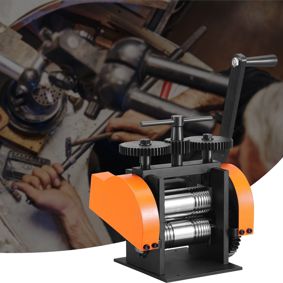 Rolling Mill, 1.77"/45 mm Jewelry Rolling Mill Machine, 1: 2.4 Gear Ratio, 3-in-1 Multi-function Rolling V952-SHYYPJ3H145MRZZ3YV0