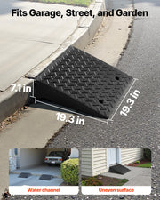 Driveway Curb Ramp, 3.175 Tons Load Capacity, 17.8 cm Rise Height Heavy Duty Curbside Bridge Ramp with V952-SJDLYPD20207V3IGL001V0