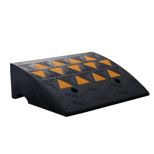 Rubber Curb Ramp 15.2 cm Rise Height Sidewalk Curb Ramp, 37 cm Width 49.1 cm Length Driveway Ramp for Curb, V952-SJDLYPDGB1197GOBVV0