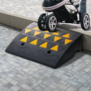 Rubber Curb Ramp 15.2 cm Rise Height Sidewalk Curb Ramp, 37 cm Width 49.1 cm Length Driveway Ramp for Curb, V952-SJDLYPDGB1197GOBVV0