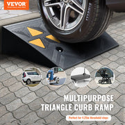 Rubber Curb Ramp 10.8 cm Rise Height Sidewalk Curb Ramp, 30 cm Width 50 cm Length Driveway Ramp for Curb, 15T V952-SJDLYPDGB1197IMYQV0