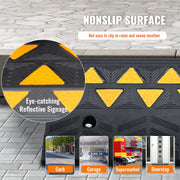 Rubber Curb Ramp 10.8 cm Rise Height Sidewalk Curb Ramp, 30 cm Width 50 cm Length Driveway Ramp for Curb, 15T V952-SJDLYPDGB1197IMYQV0
