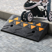 Rubber Curb Ramp 10.8 cm Rise Height Sidewalk Curb Ramp, 30 cm Width 50 cm Length Driveway Ramp for Curb, 15T V952-SJDLYPDGB1197IMYQV0