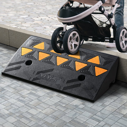 Rubber Curb Ramp 10.8 cm Rise Height Sidewalk Curb Ramp, 30 cm Width 50 cm Length Driveway Ramp for Curb, 15T V952-SJDLYPDGB1197IMYQV0