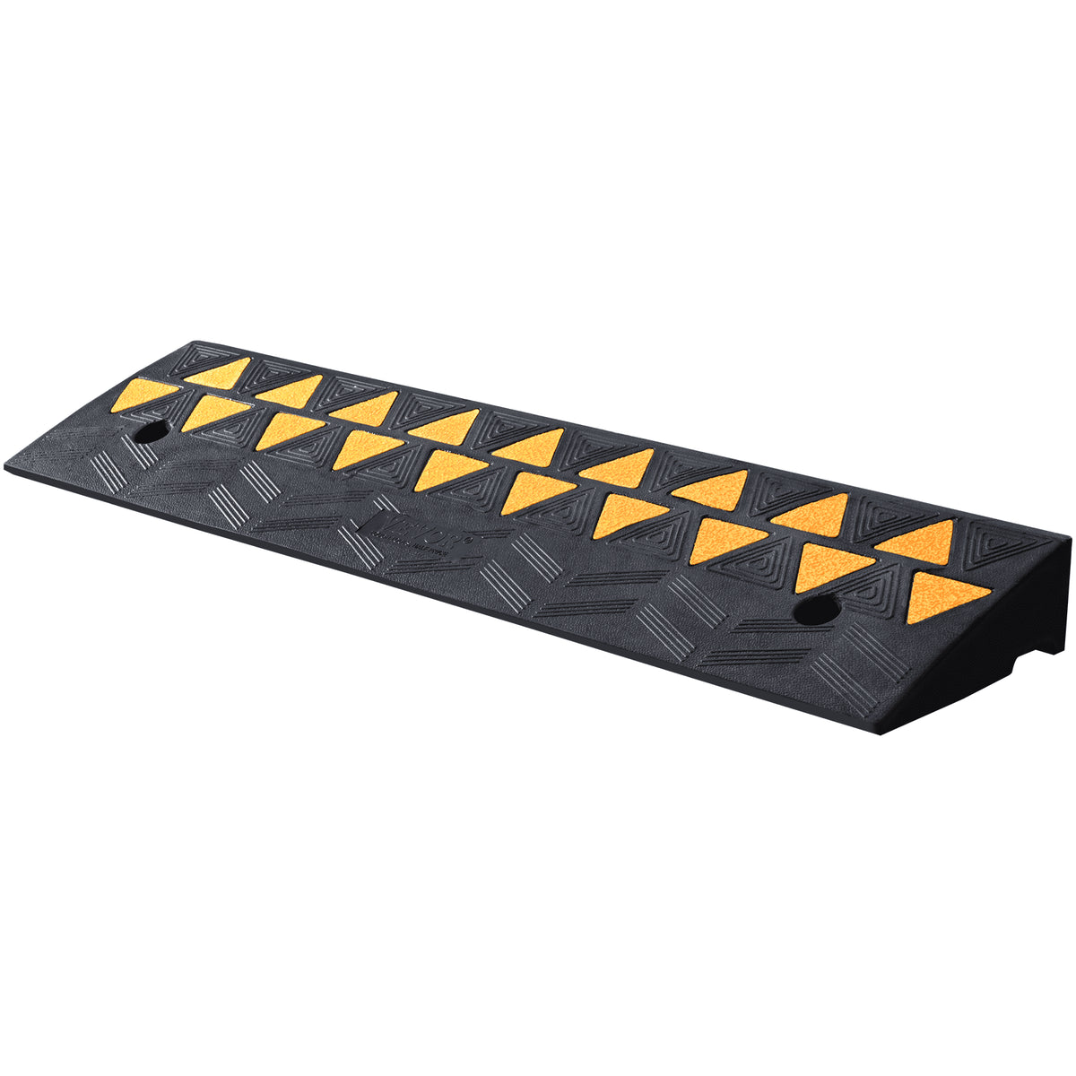 Rubber Curb Ramp 9.4 cm Rise Height Sidewalk Curb Ramp, 25 cm Width 100 cm Length Driveway Ramp for Curb, 15T V952-SJDLYPDGB139420KPV0