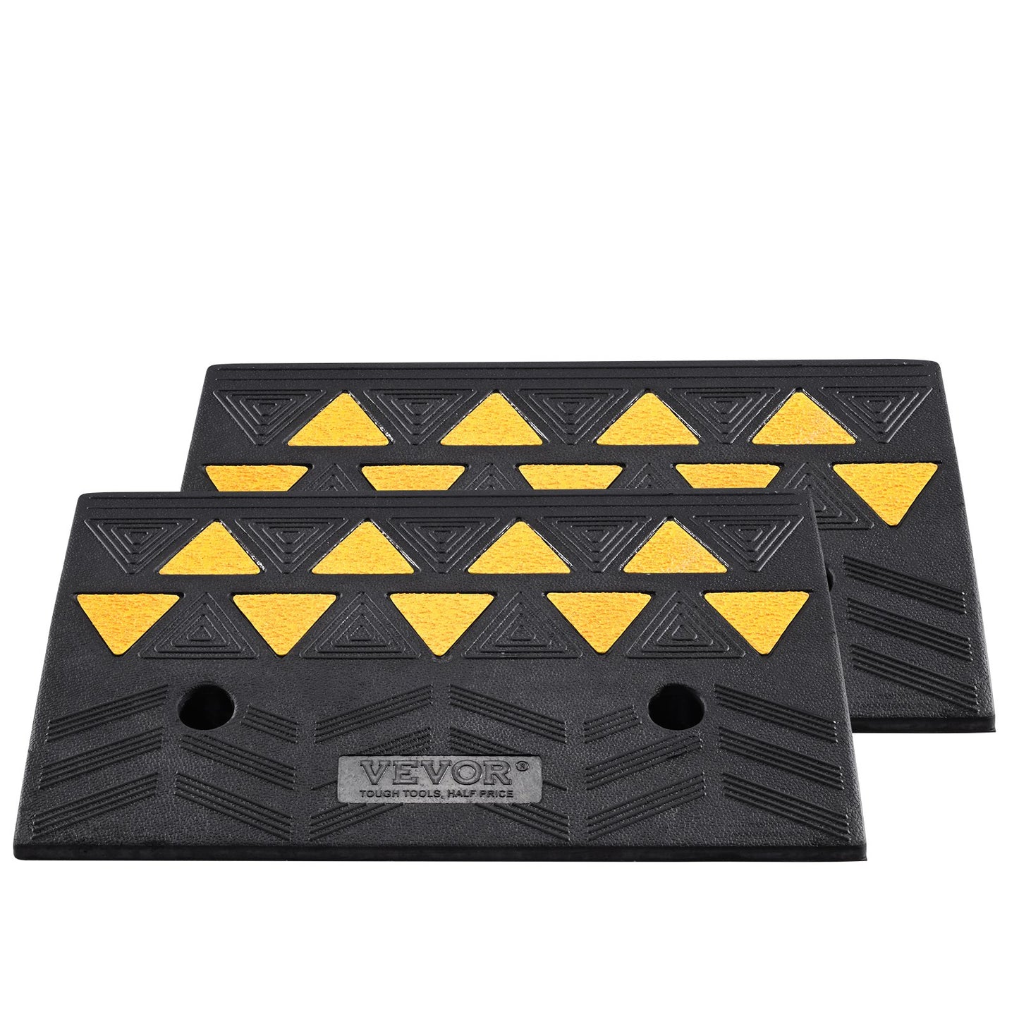 Rubber Curb Ramp 2 Pack, 12.7 cm Rise Height Heavy-Duty 15 tons Load Capacity Threshold Ramps, Driveway Ramps V952-SJDLYPDGB2190CQUPV0